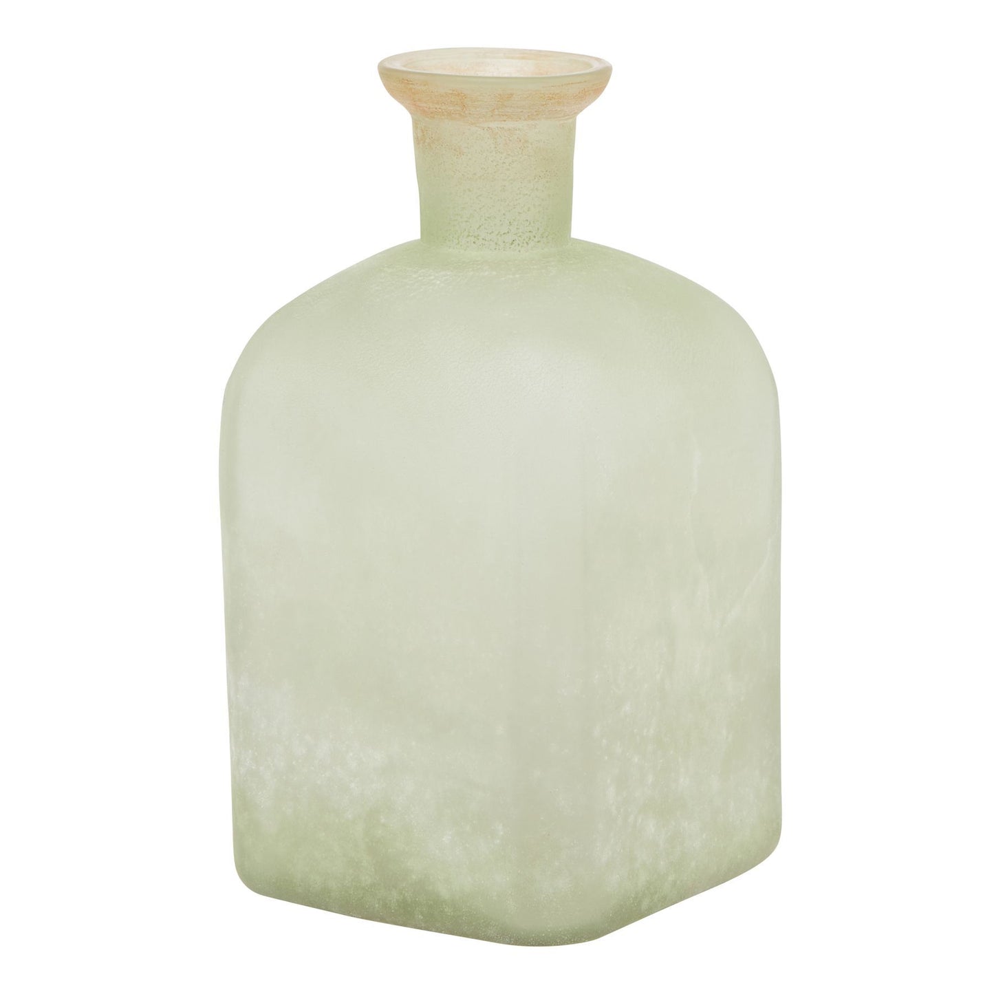 Smoked Sage and Aged Brass Large Candle Holder Vase - Vases from the Quanta Home collection.