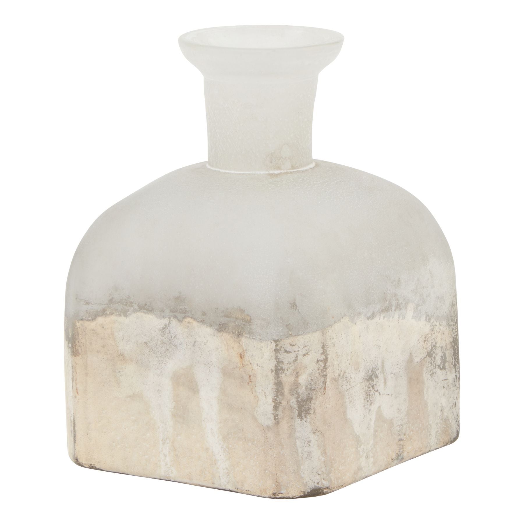 Burnished Dipped and Aged Brass Candle Holder Vase - Vases from the Quanta Home collection.