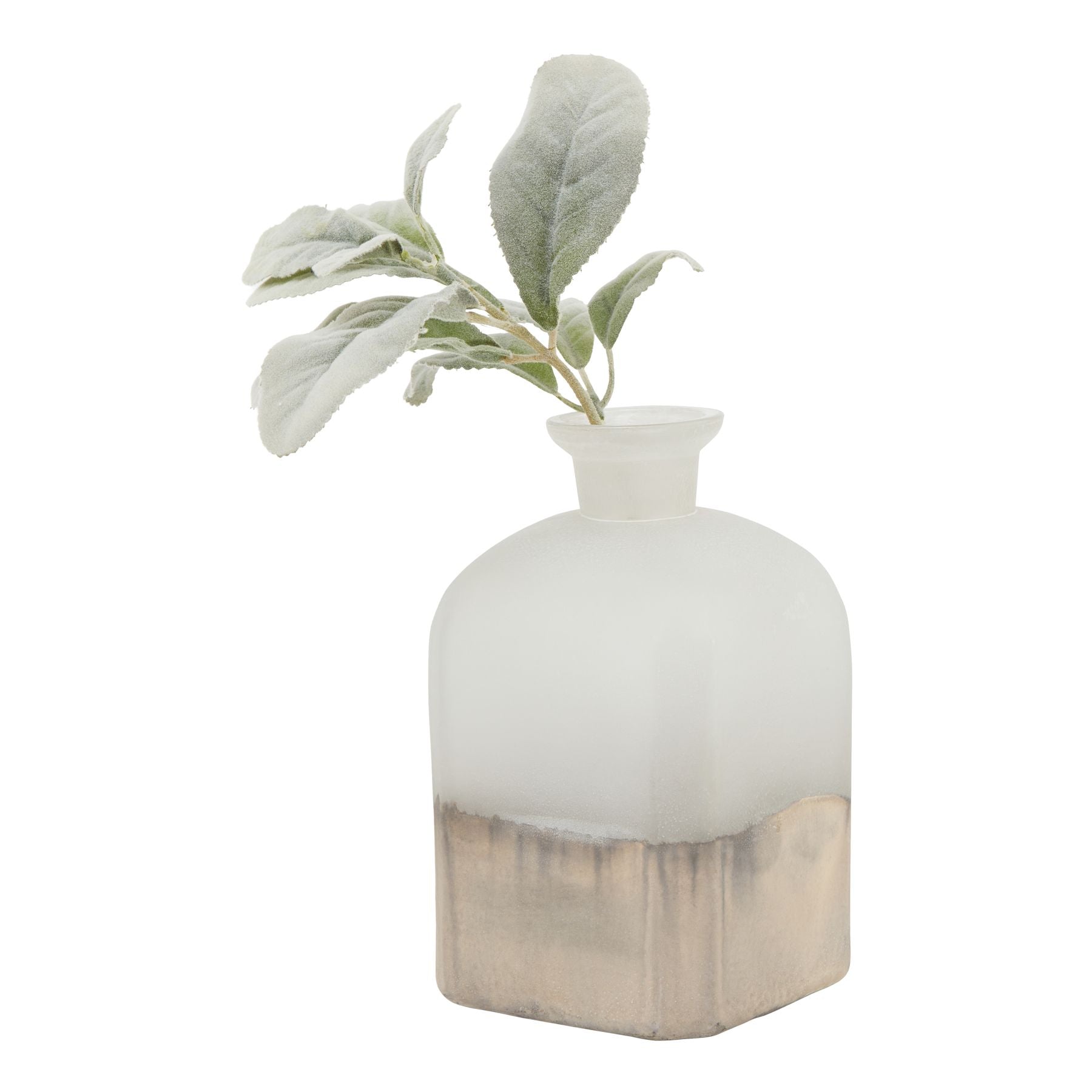 Burnished Dipped and Aged Brass Large Candle Holder Vase - Vases from the Quanta Home collection.
