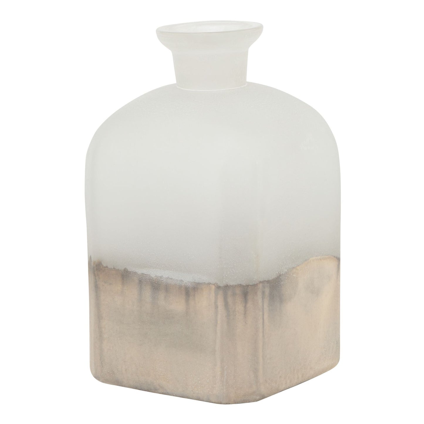 Burnished Dipped and Aged Brass Large Candle Holder Vase - Vases from the Quanta Home collection.