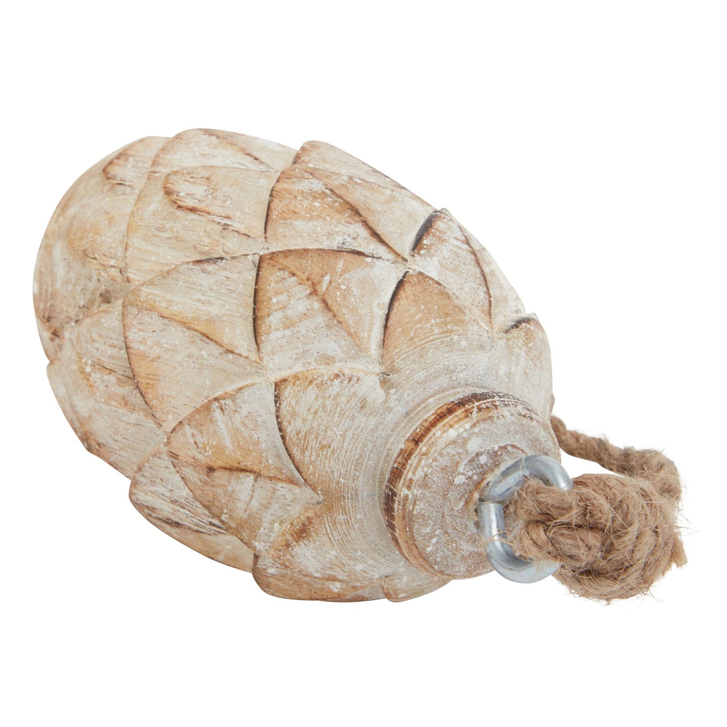 Antique White Wash Small Pine Cone Bauble - Christmas Baubles from the Quanta Home collection.