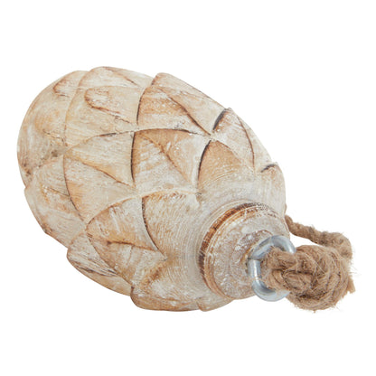 Antique White Wash Small Pine Cone Bauble - Christmas Baubles from the Quanta Home collection.