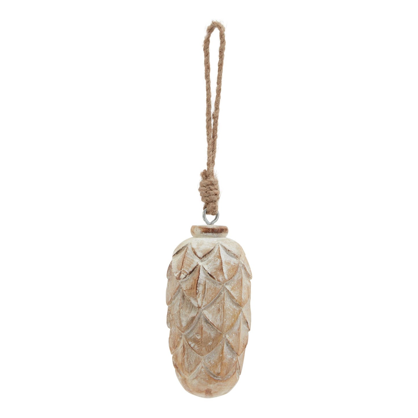 Antique White Wash Pine Cone Bauble - Christmas Baubles from the Quanta Home collection.