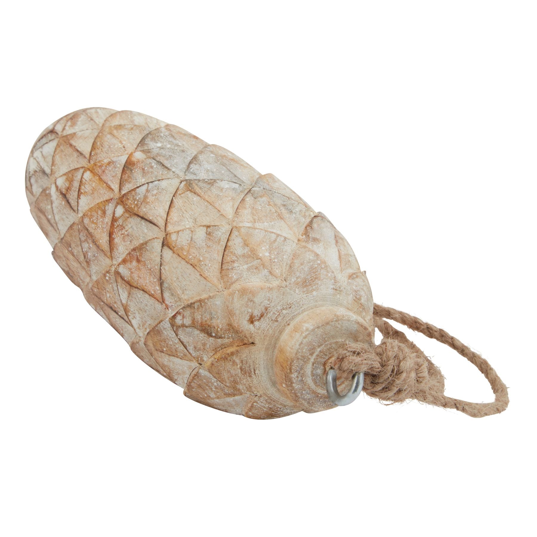 Antique White Wash Large Pine Cone Bauble - Christmas Baubles from the Quanta Home collection.