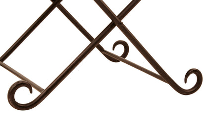 Dakota Light brown Leather And Iron Stool