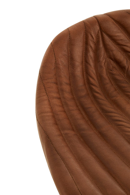 Dakota Brown Leather Bar Stool