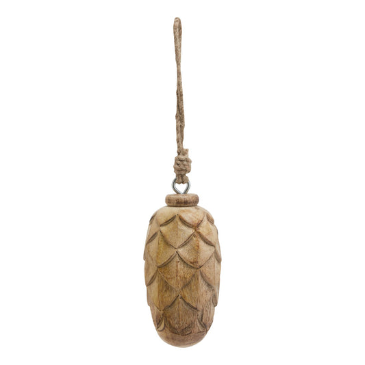 Natural Wooden Pine Cone Bauble - Christmas Baubles from the Quanta Home collection.