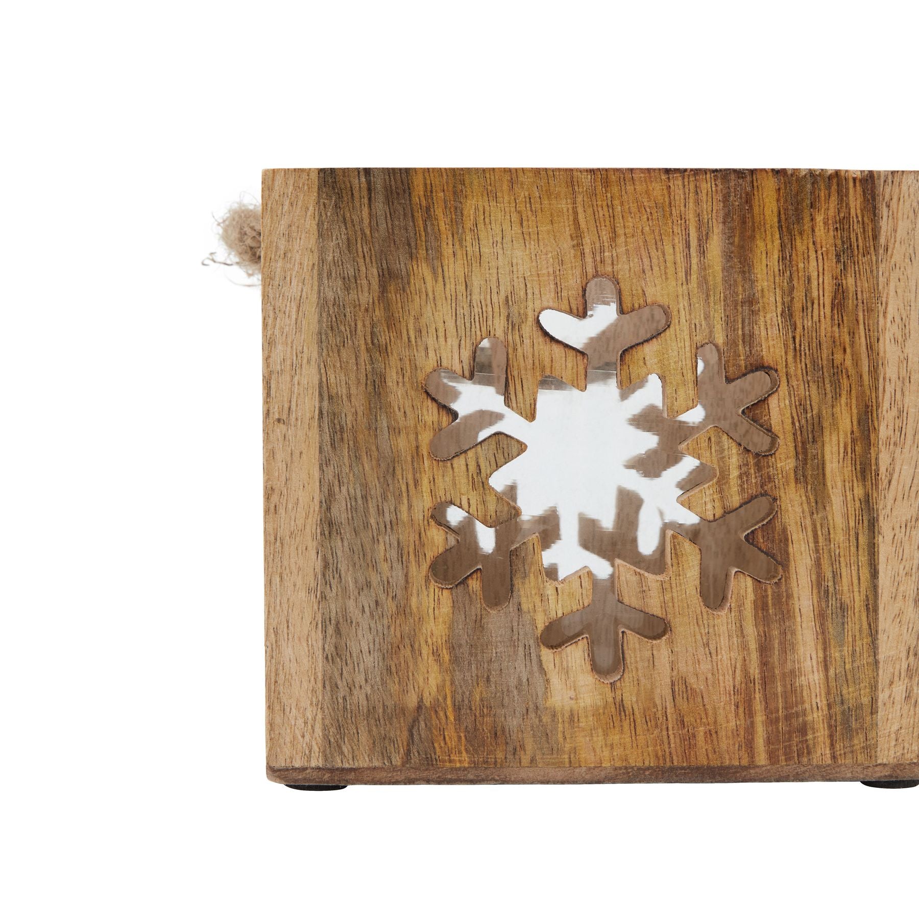 Natural Wooden Snowflake Tealight Candle Holder - Christmas Candles & Candle Accessories from the Quanta Home collection.