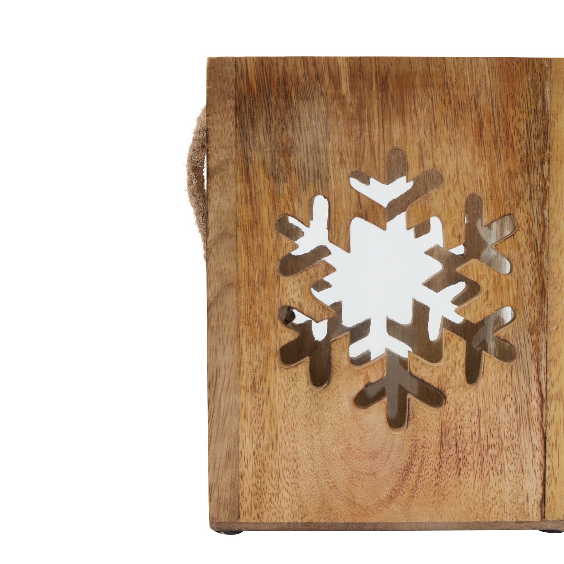 Natural Wooden Large Snowflake Tealight Candle Holder - Christmas Candles & Candle Accessories from the Quanta Home collection.