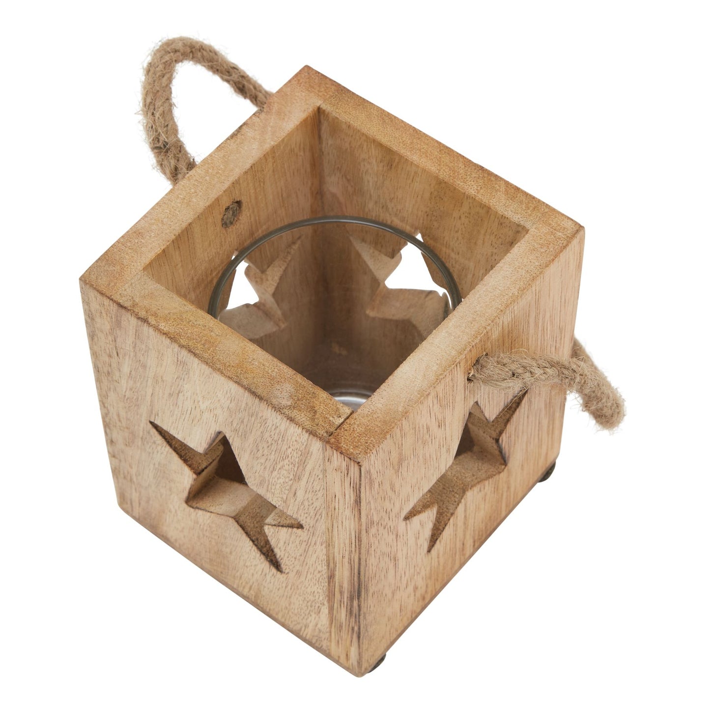 Natural Wooden Small Star Tealight Candle Holder - Christmas Candles & Candle Accessories from the Quanta Home collection.
