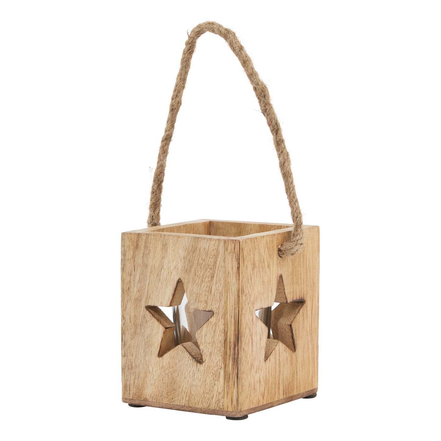 Natural Wooden Small Star Tealight Candle Holder - Christmas Candles & Candle Accessories from the Quanta Home collection.