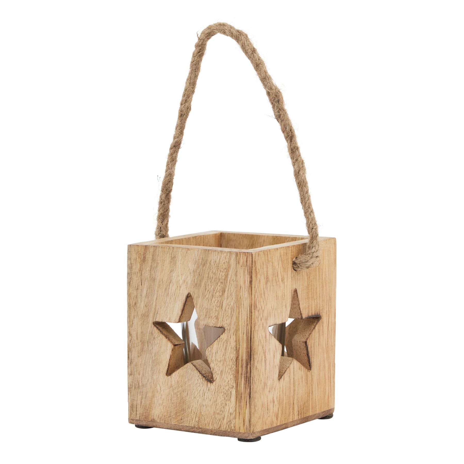 Natural Wooden Small Star Tealight Candle Holder - Christmas Candles & Candle Accessories from the Quanta Home collection.
