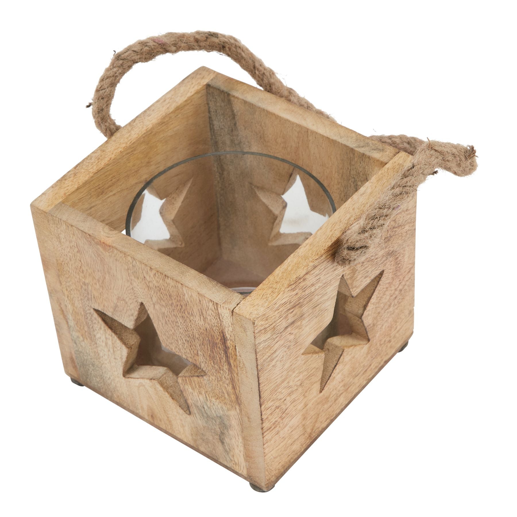 Natural Wooden Star Tealight Candle Holder - Christmas Candles & Candle Accessories from the Quanta Home collection.