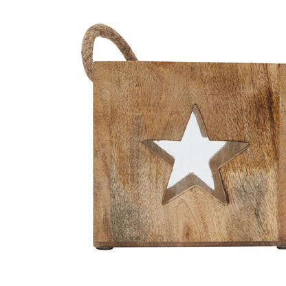 Natural Wooden Star Tealight Candle Holder - Christmas Candles & Candle Accessories from the Quanta Home collection.