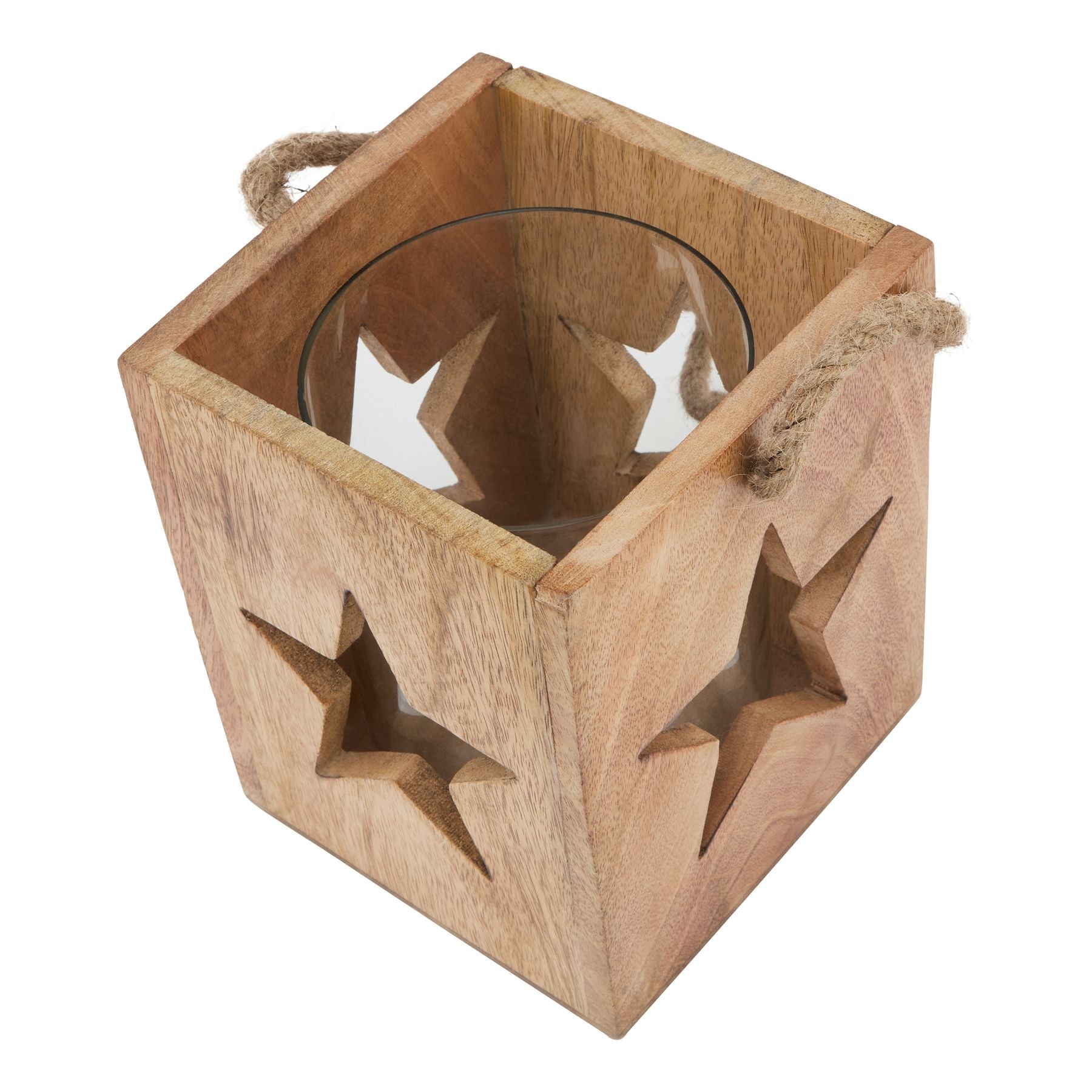 Natural Wooden Large Star Tealight Candle Holder - Christmas Candles & Candle Accessories from the Quanta Home collection.