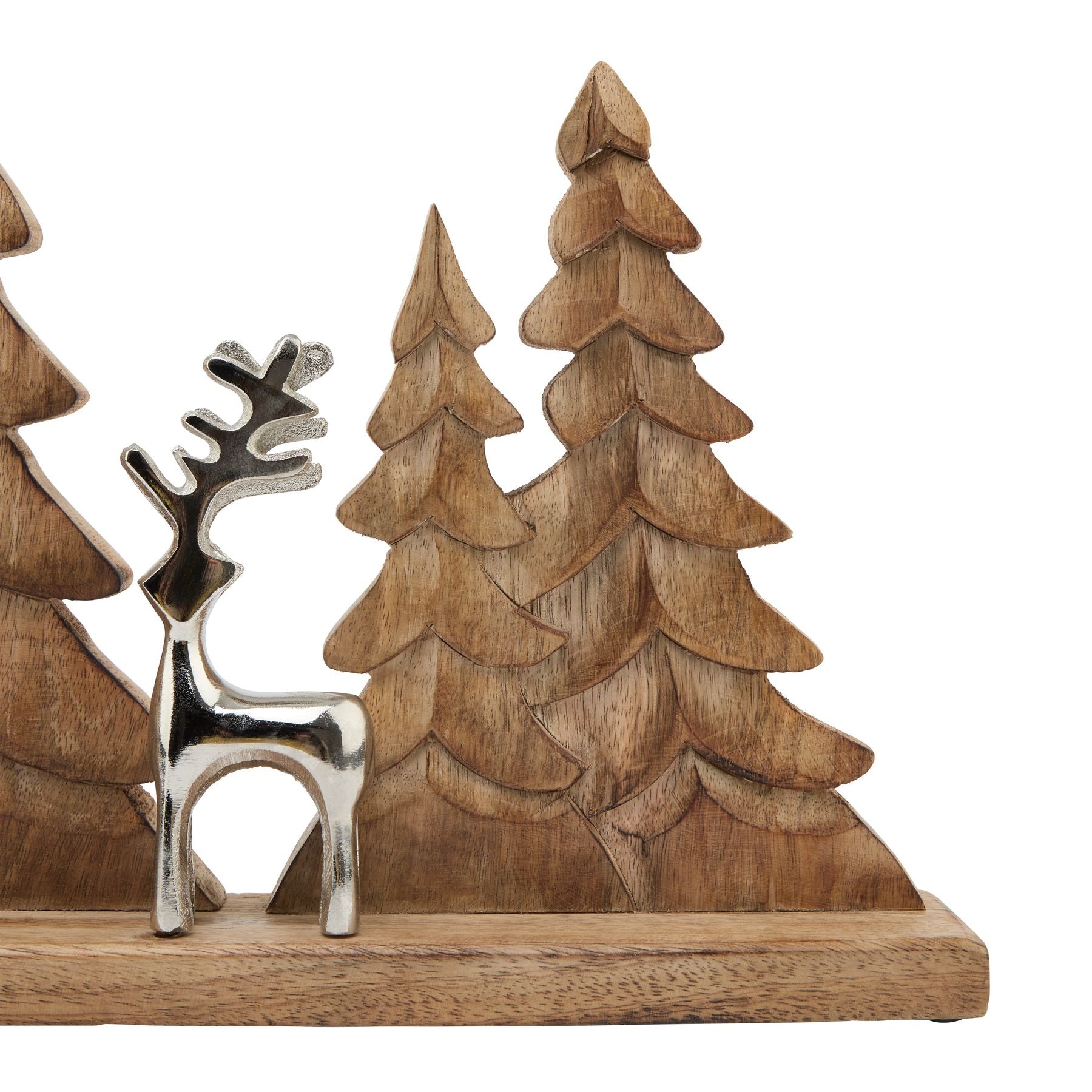 Wood And Metal Tree And Reindeer Decoration - Christmas Room Decorations from the Quanta Home collection.