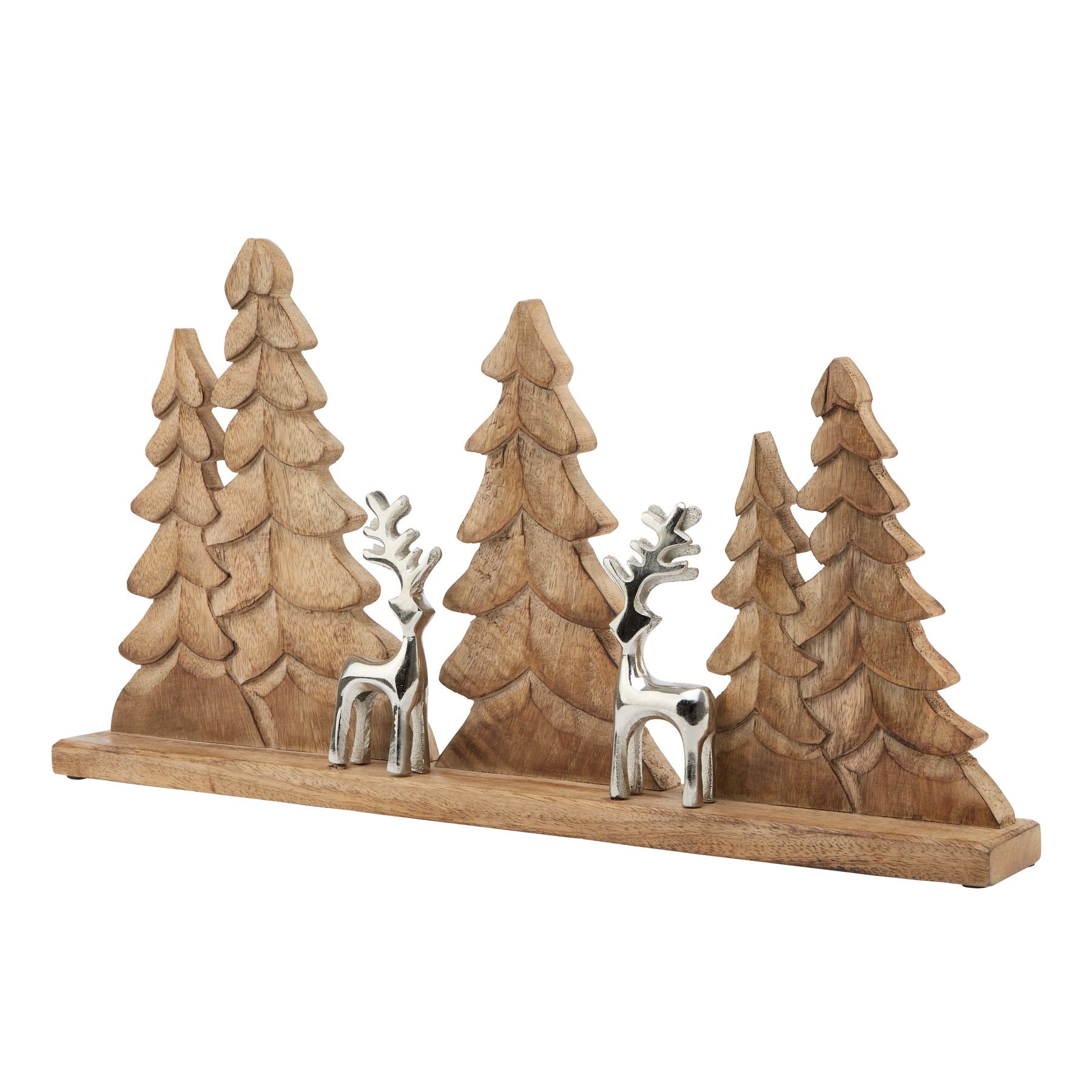 Wood And Metal Tree And Reindeer Decoration - Christmas Room Decorations from the Quanta Home collection.
