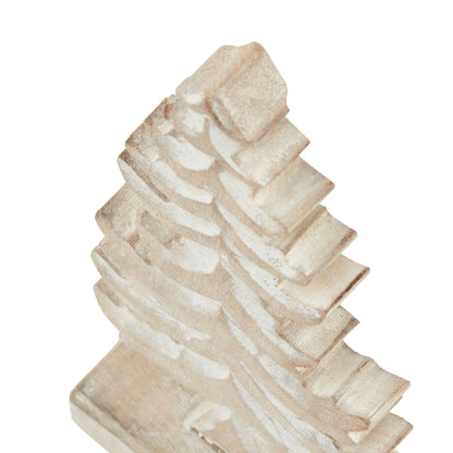 White Wash Collection Wooden Tiered Tree Decoration - Christmas Room Decorations from the Quanta Home collection.