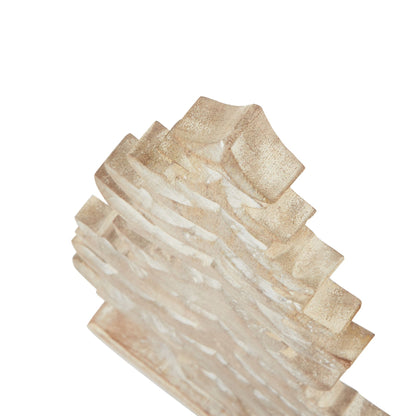 White Wash Collection Wooden Large Tiered Tree Decoration - Christmas Room Decorations from the Quanta Home collection.