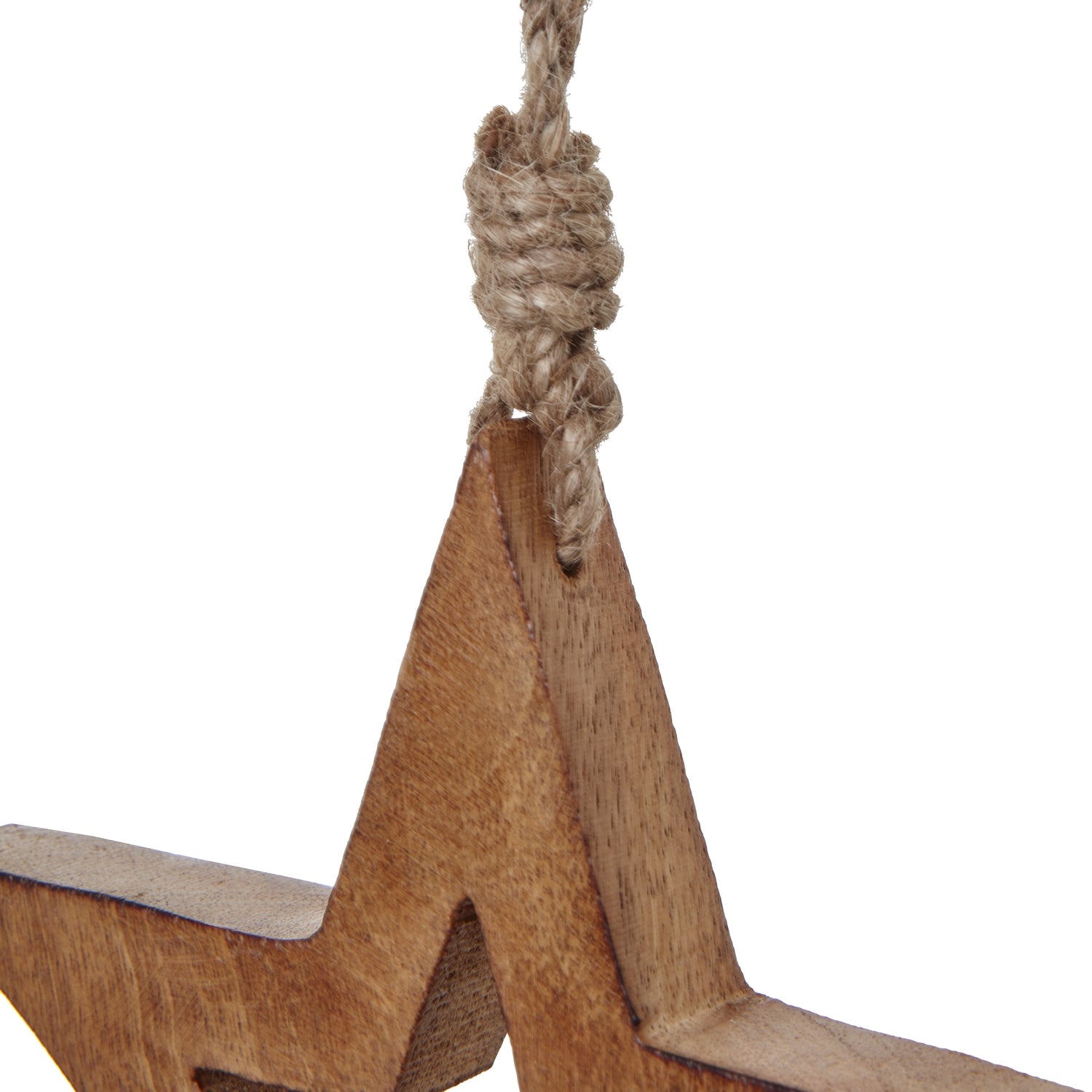 White Wash Collection Wooden Hanging Star Decoration - Christmas Baubles from the Quanta Home collection.