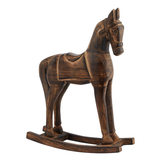 Natural Rocking Horse - Christmas Room Decorations from the Quanta Home collection.