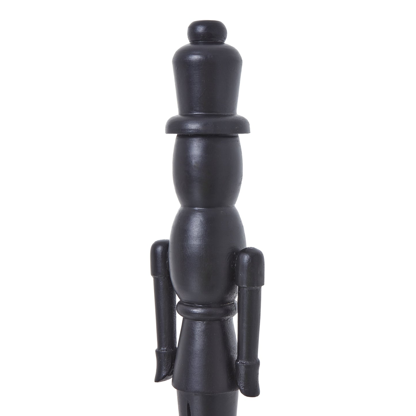 Minimalist Black Wooden Nutcracker Decoration - Christmas Room Decorations from the Quanta Home collection.