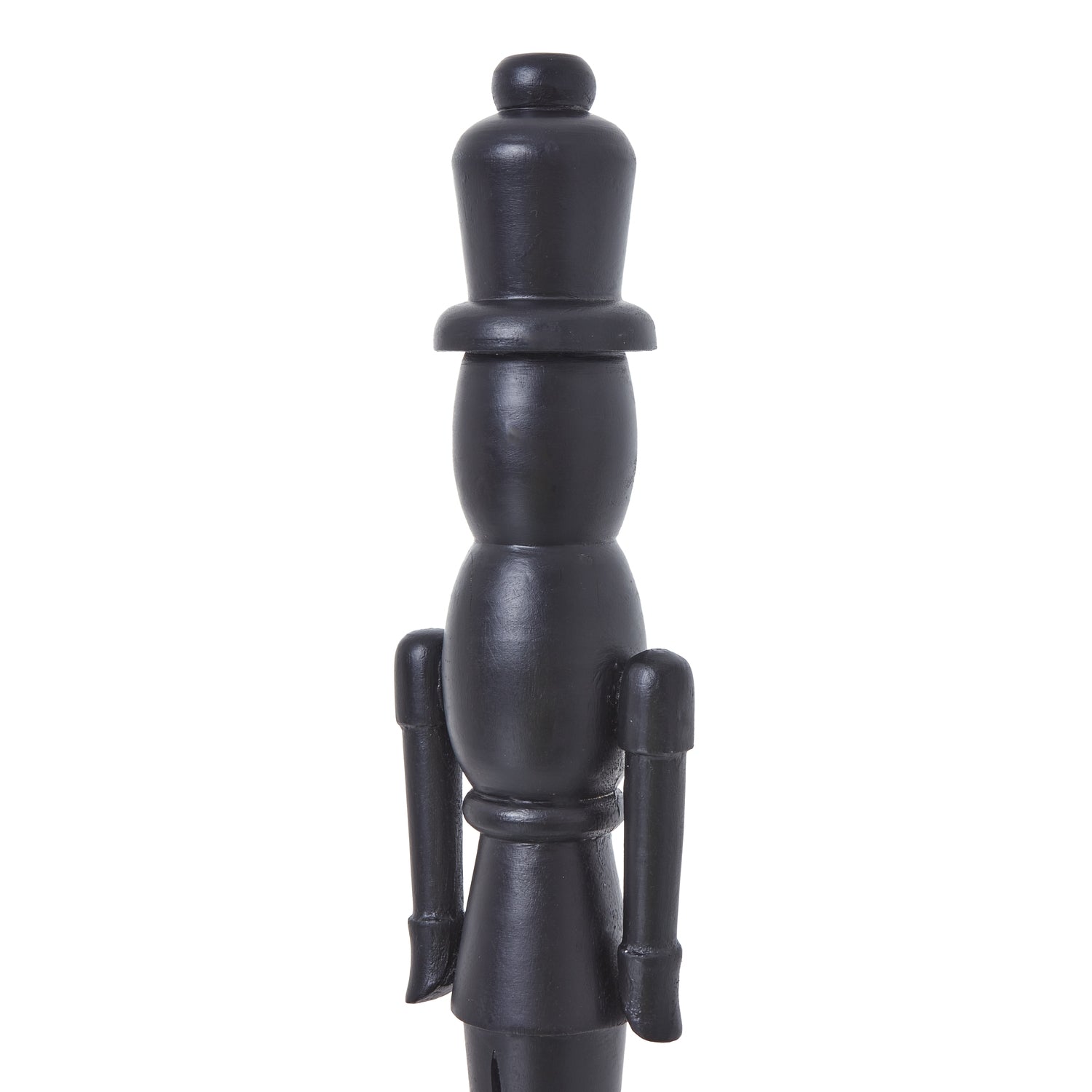 Minimalist Black Wooden Nutcracker Decoration - Christmas Room Decorations from the Quanta Home collection.