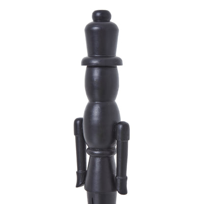 Minimalist Black Wooden Nutcracker Decoration - Christmas Room Decorations from the Quanta Home collection.