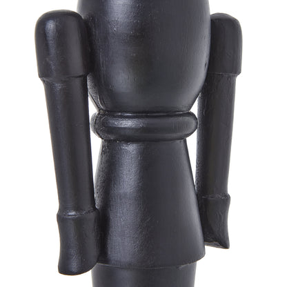 Minimalist Black Wooden Nutcracker Decoration - Christmas Room Decorations from the Quanta Home collection.