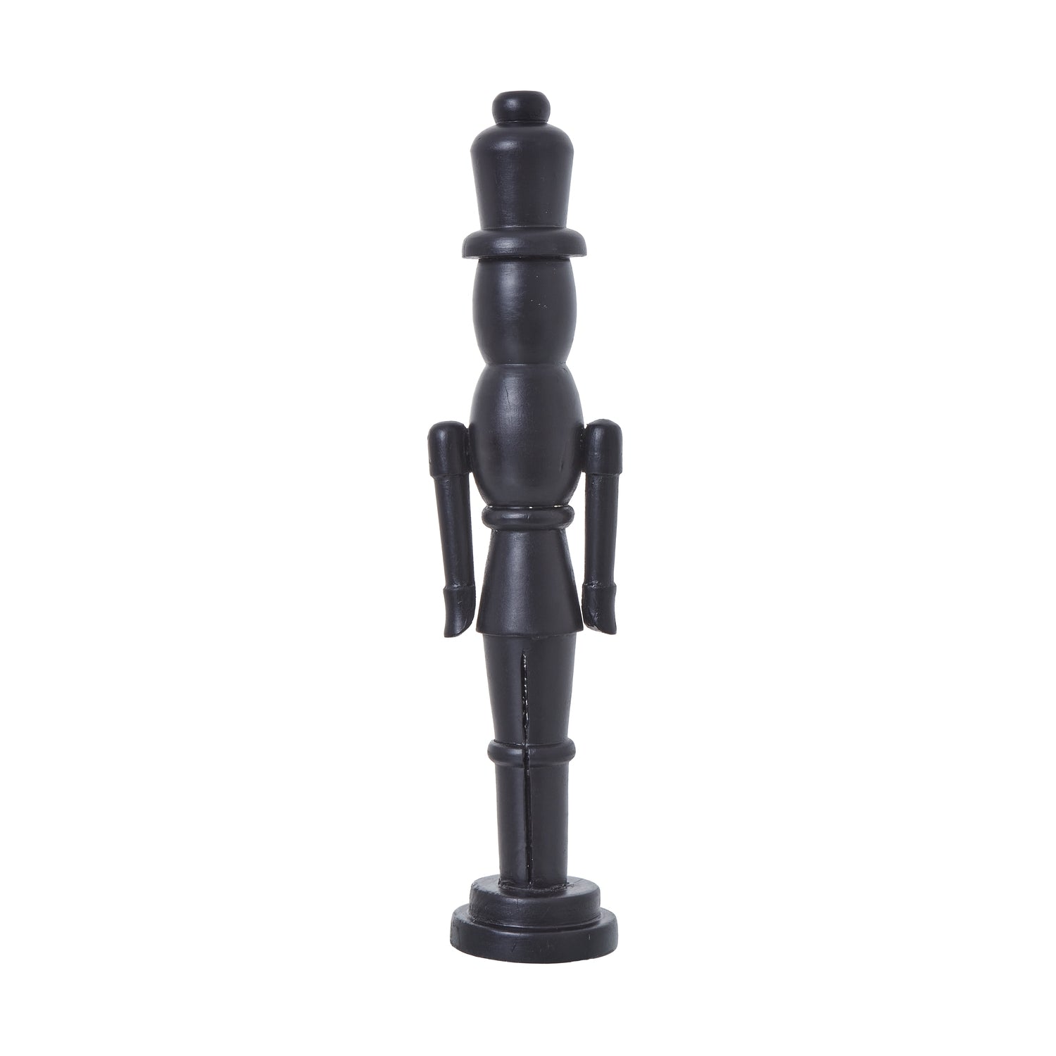 Minimalist Black Wooden Nutcracker Decoration - Christmas Room Decorations from the Quanta Home collection.