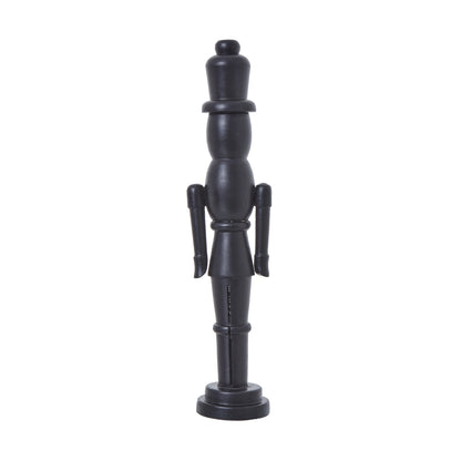 Minimalist Black Wooden Nutcracker Decoration - Christmas Room Decorations from the Quanta Home collection.