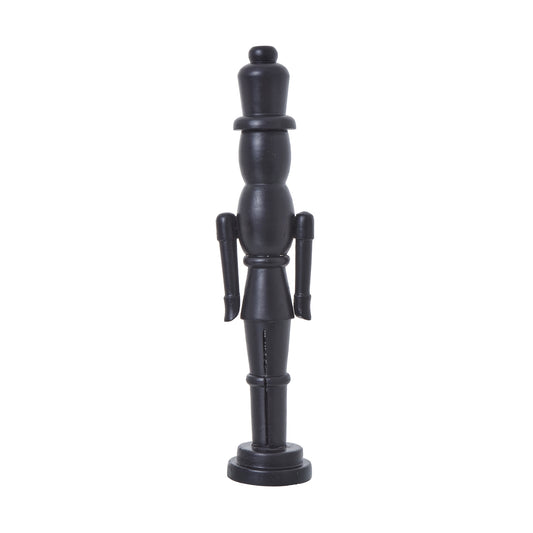 Minimalist Black Wooden Nutcracker Decoration - Christmas Room Decorations from the Quanta Home collection.