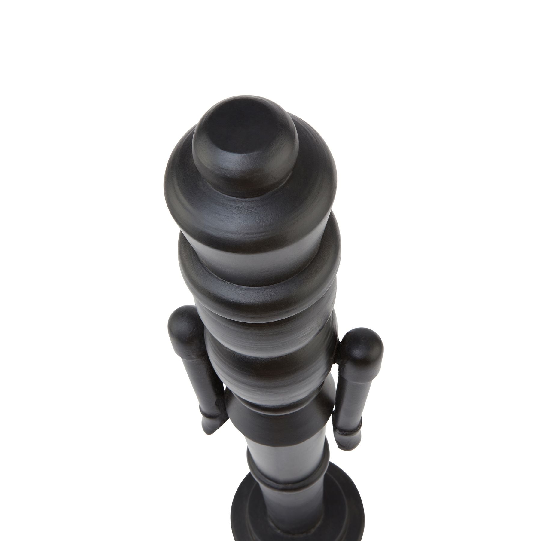 Minimalist Black Wooden Large Nutcracker Decoration - Christmas Room Decorations from the Quanta Home collection.