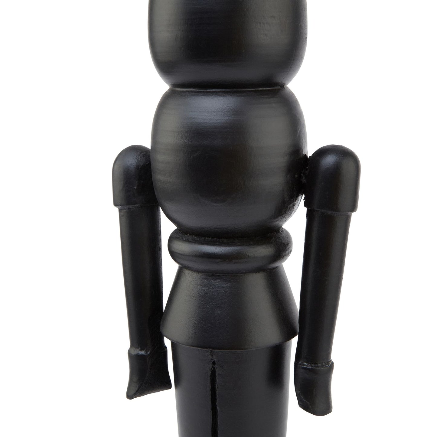 Minimalist Black Wooden Large Nutcracker Decoration - Christmas Room Decorations from the Quanta Home collection.