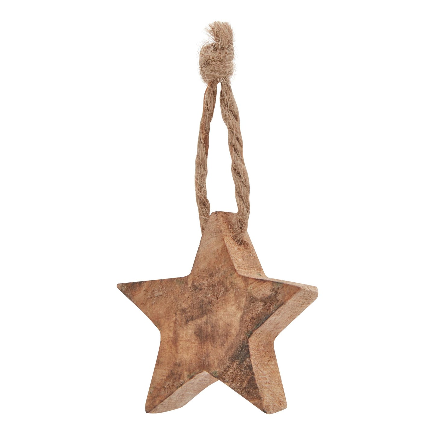 Pack Of 90 Wooden Star Hanging Decorations - Christmas Baubles from the Quanta Home collection.