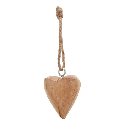 Pack Of 90 Wooden Heart Hanging Decorations - Christmas Baubles from the Quanta Home collection.
