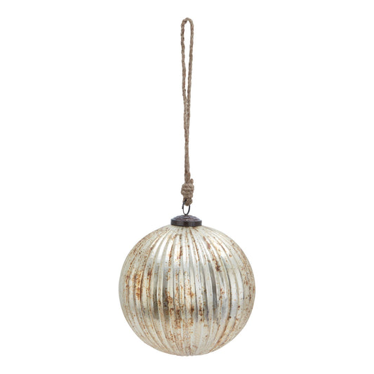 Burnished Glass Fluted Bauble - Christmas Baubles from the Quanta Home collection.