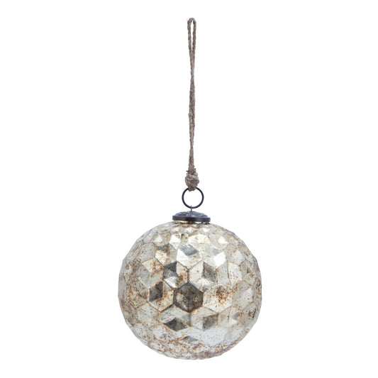Burnished Glass Honeycomb Bauble - Christmas Baubles from the Quanta Home collection.