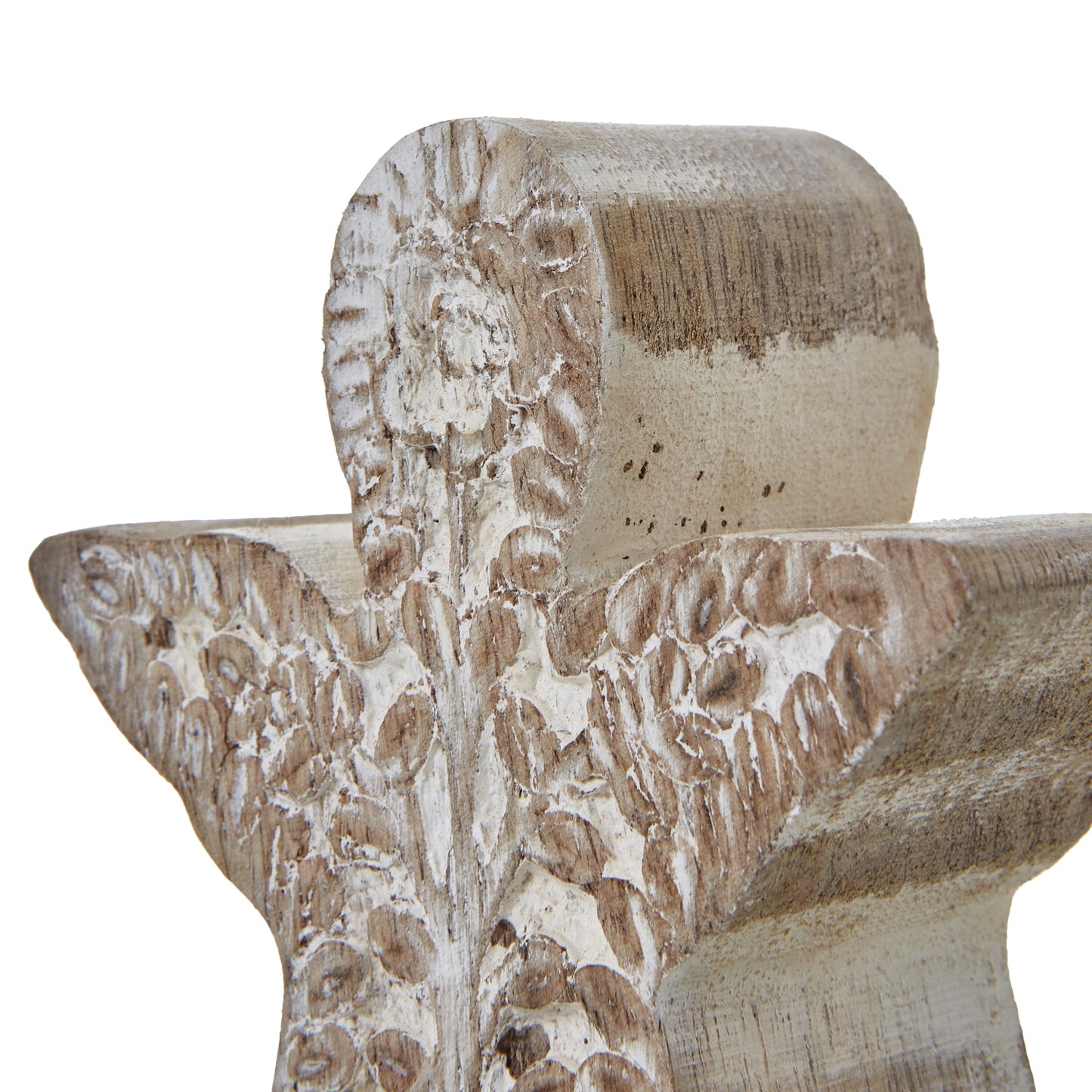 White Wash Collection Patterned Angel Decoration - Christmas Room Decorations from the Quanta Home collection.