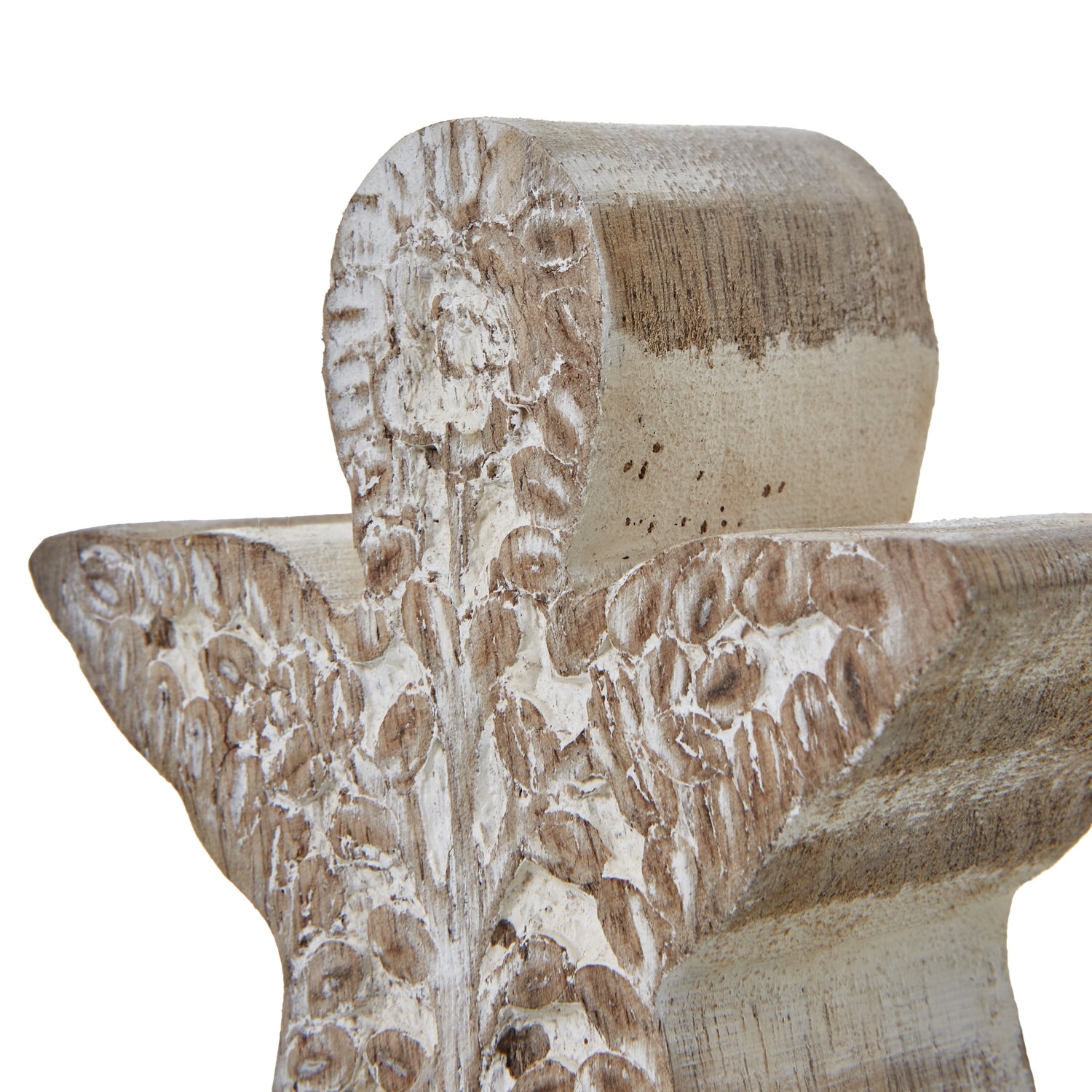 White Wash Collection Patterned Angel Decoration - Christmas Room Decorations from the Quanta Home collection.