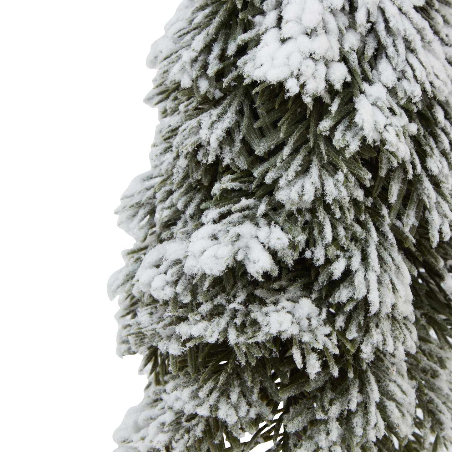 Medium Snowy Cedar Tree On Wood Block - Christmas Room Decorations from the Quanta Home collection.