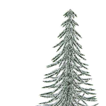 Large Snowy Spindle Tree In Wood Log - Christmas Room Decorations from the Quanta Home collection.