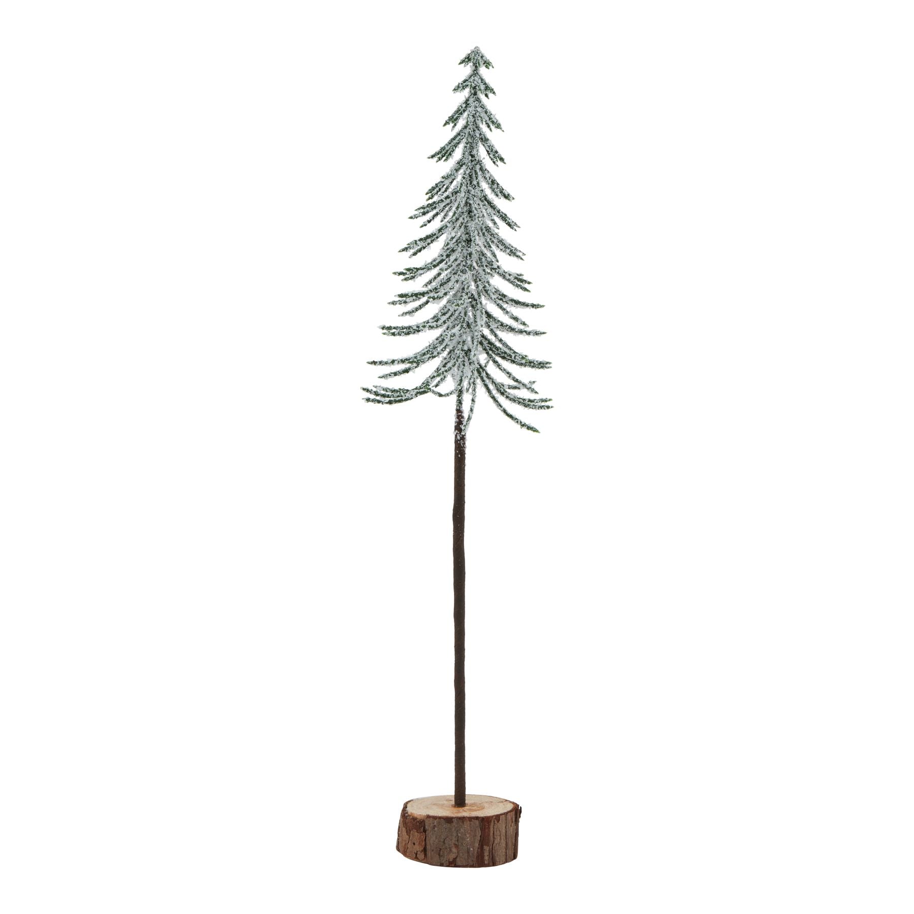 Large Snowy Spindle Tree In Wood Log - Christmas Room Decorations from the Quanta Home collection.