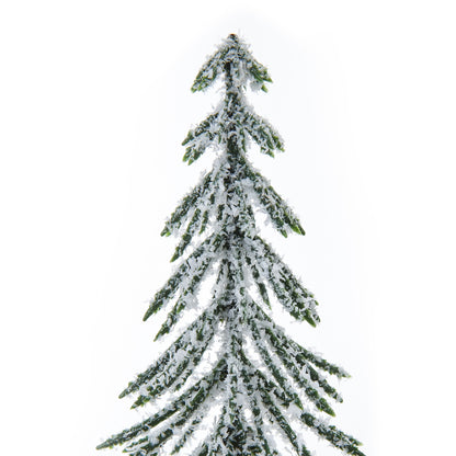 Medium Snowy Spindle Tree In Wood Log - Christmas Room Decorations from the Quanta Home collection.