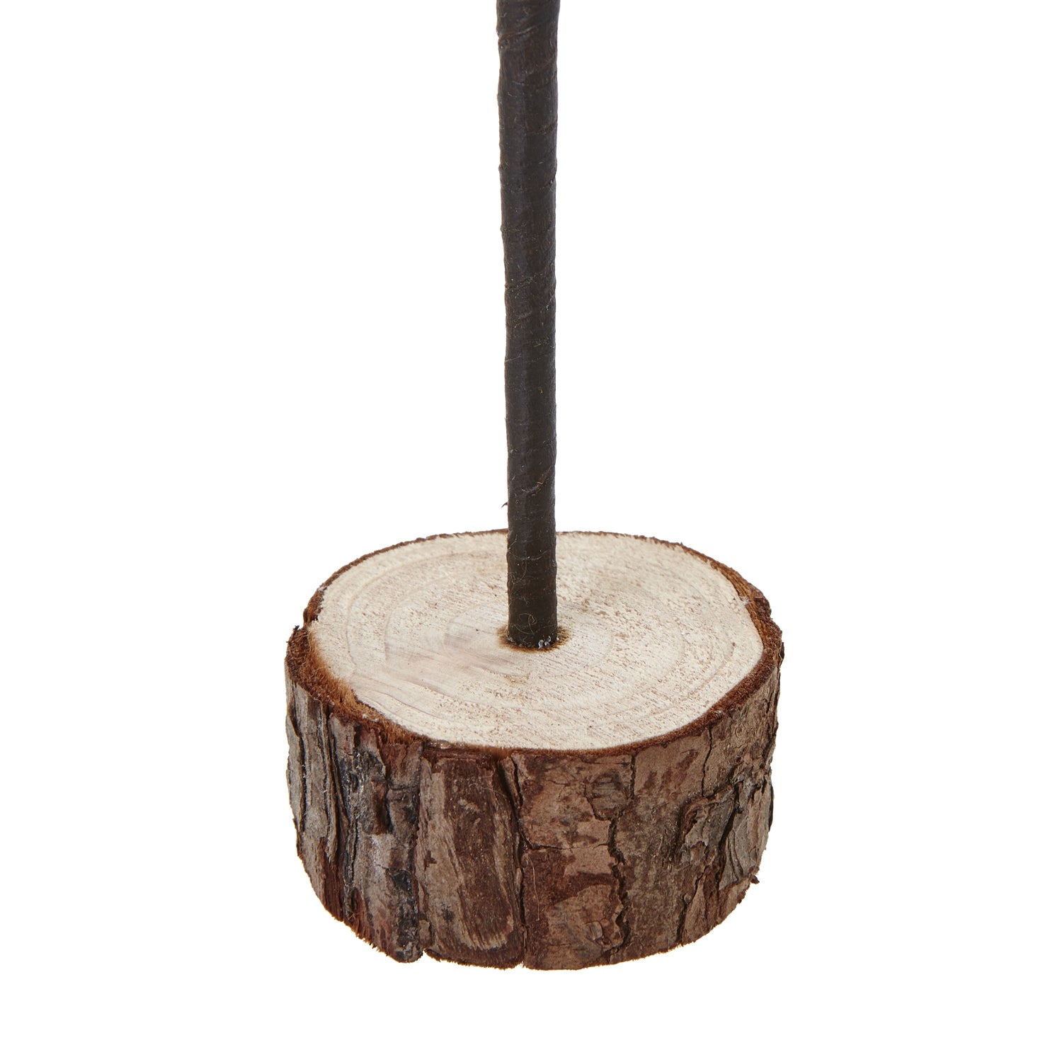 Medium Snowy Spindle Tree In Wood Log - Christmas Room Decorations from the Quanta Home collection.