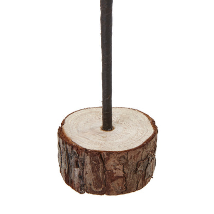 Medium Snowy Spindle Tree In Wood Log - Christmas Room Decorations from the Quanta Home collection.
