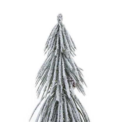 Small Snowy Tree In Wood Log - Christmas Room Decorations from the Quanta Home collection.