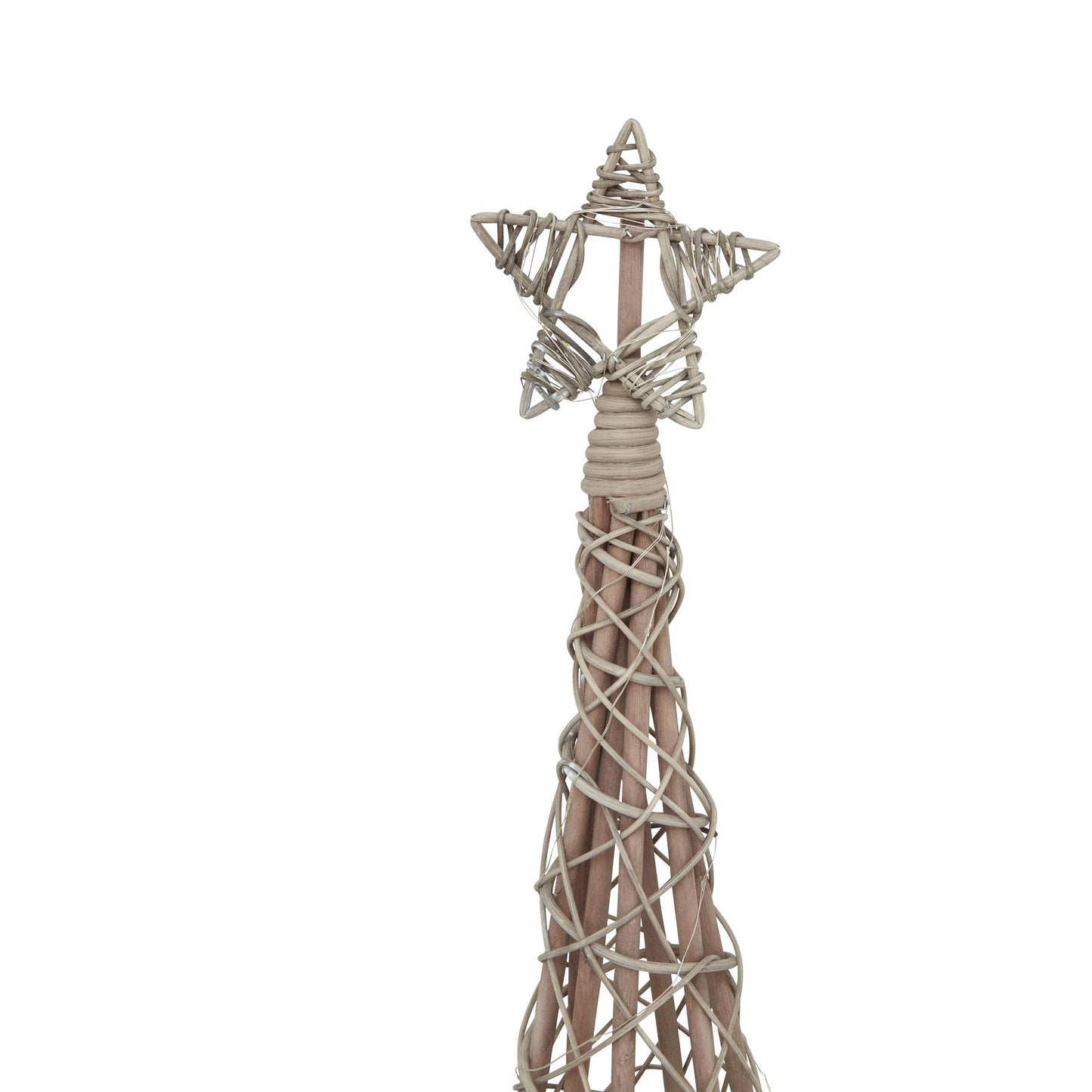 Large LED Wicker Christmas Tree With Star - Christmas Room Decorations from the Quanta Home collection.