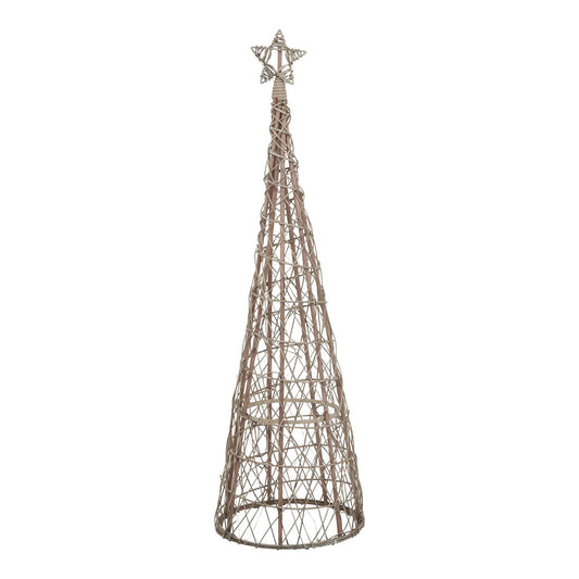 Large LED Wicker Christmas Tree With Star - Christmas Room Decorations from the Quanta Home collection.