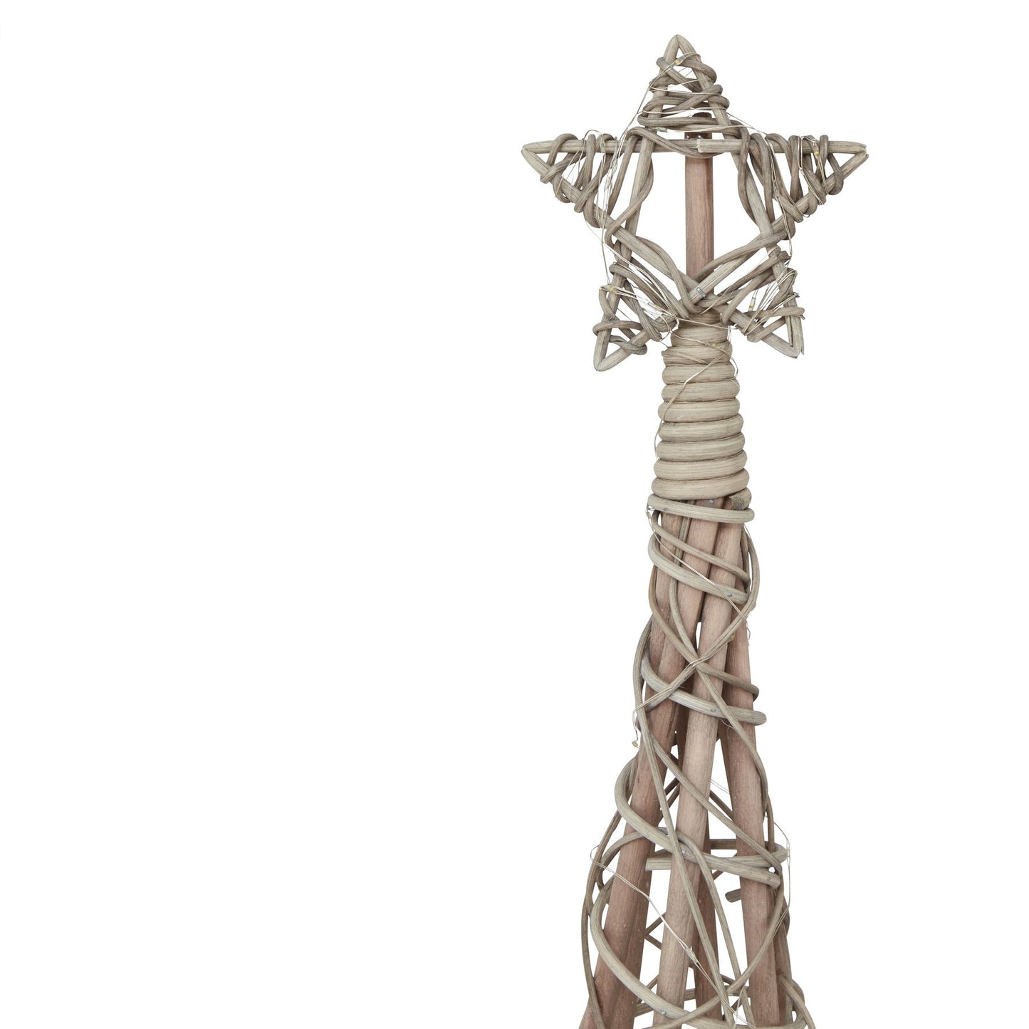 LED Wicker Christmas Tree With Star - Christmas Decorations from the Quanta Home collection.